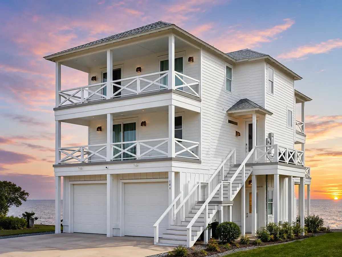 3-Story House Plan 2342 ft²: 4 Beds, 3.5 Baths, Open Floor Plan, 2-Car Garage