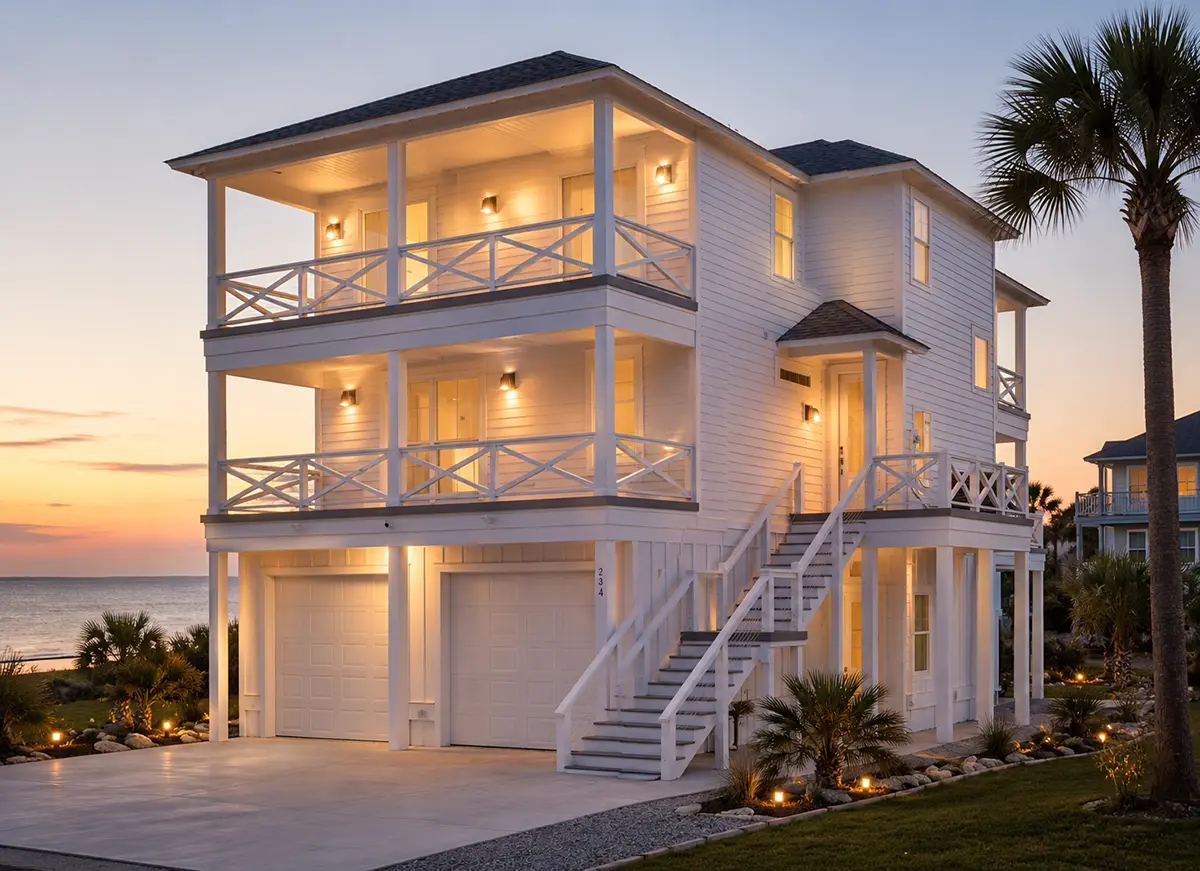 3-Story House Plan 2342 ft²: 4 Beds, 3.5 Baths, Open Floor Plan, 2-Car Garage