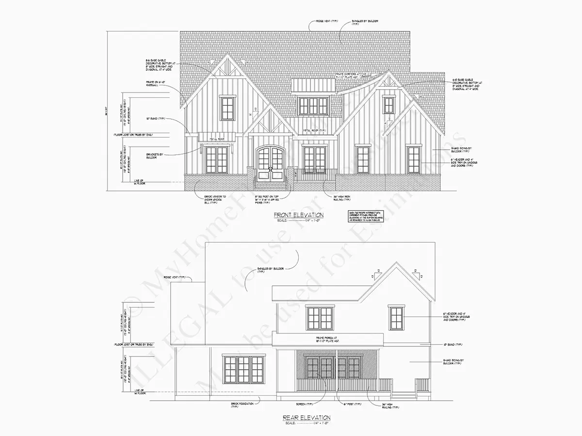 1.5-Story House Plan 4579 ft²: 4 Beds, 3.5 Baths, Open Floor Plan, 3-Car Garage