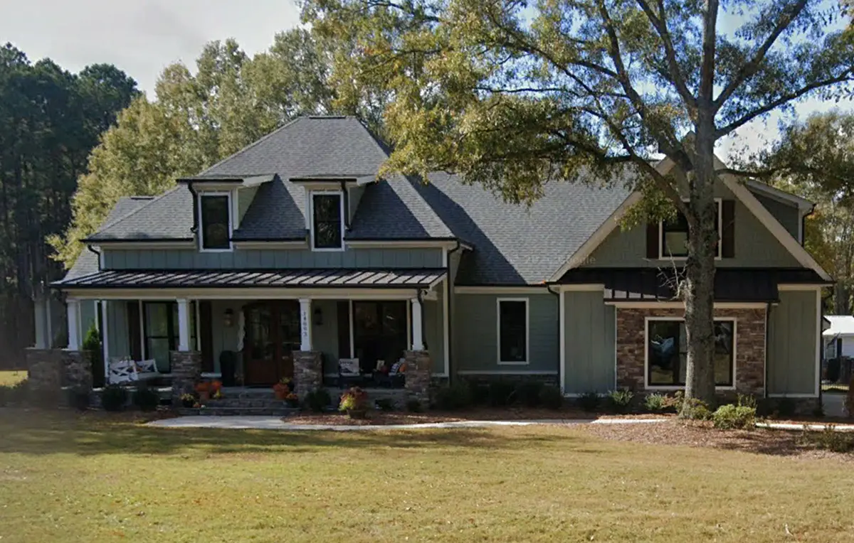 1.5-Story House Plan 3412 ft²: 4 Beds, Home Office, 3.5 Baths, Open Floor Plan, 2-Car Garage