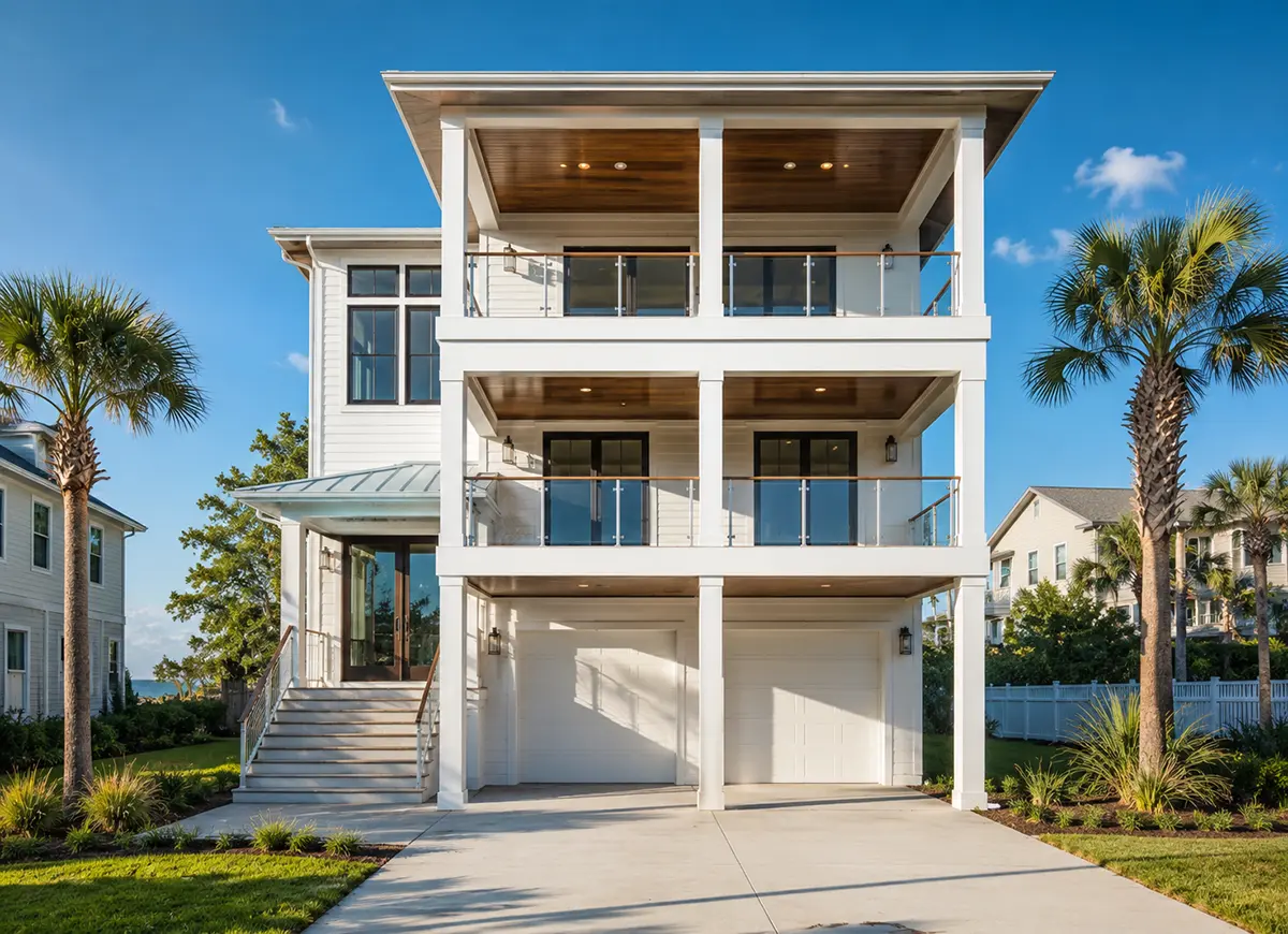 3-Story House Plan 3231 ft²: 5 Beds, 4.5 Baths, Open Floor Plan, 4-Car Garage