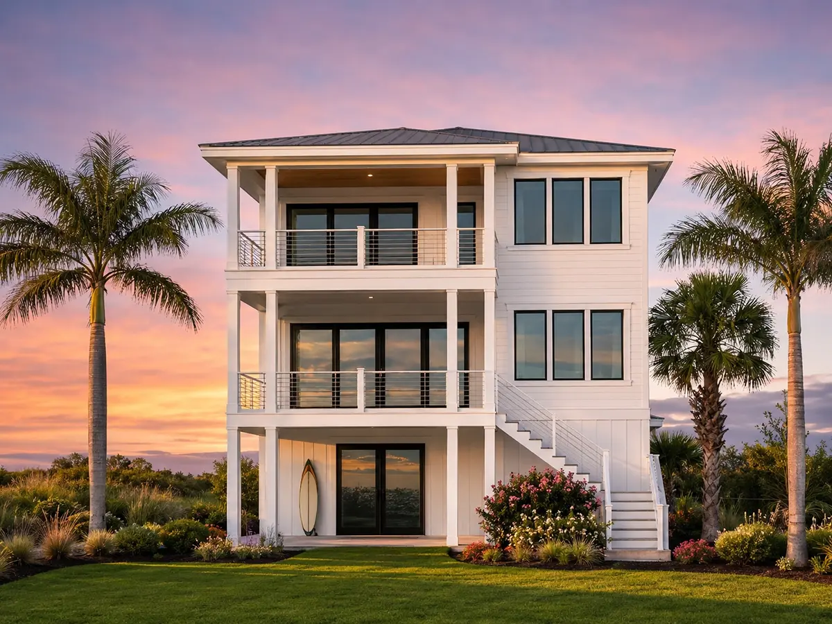 3-Story House Plan 3036 ft²: 4 Beds, 4.5 Baths, Open Floor Plan, 4-Car Garage