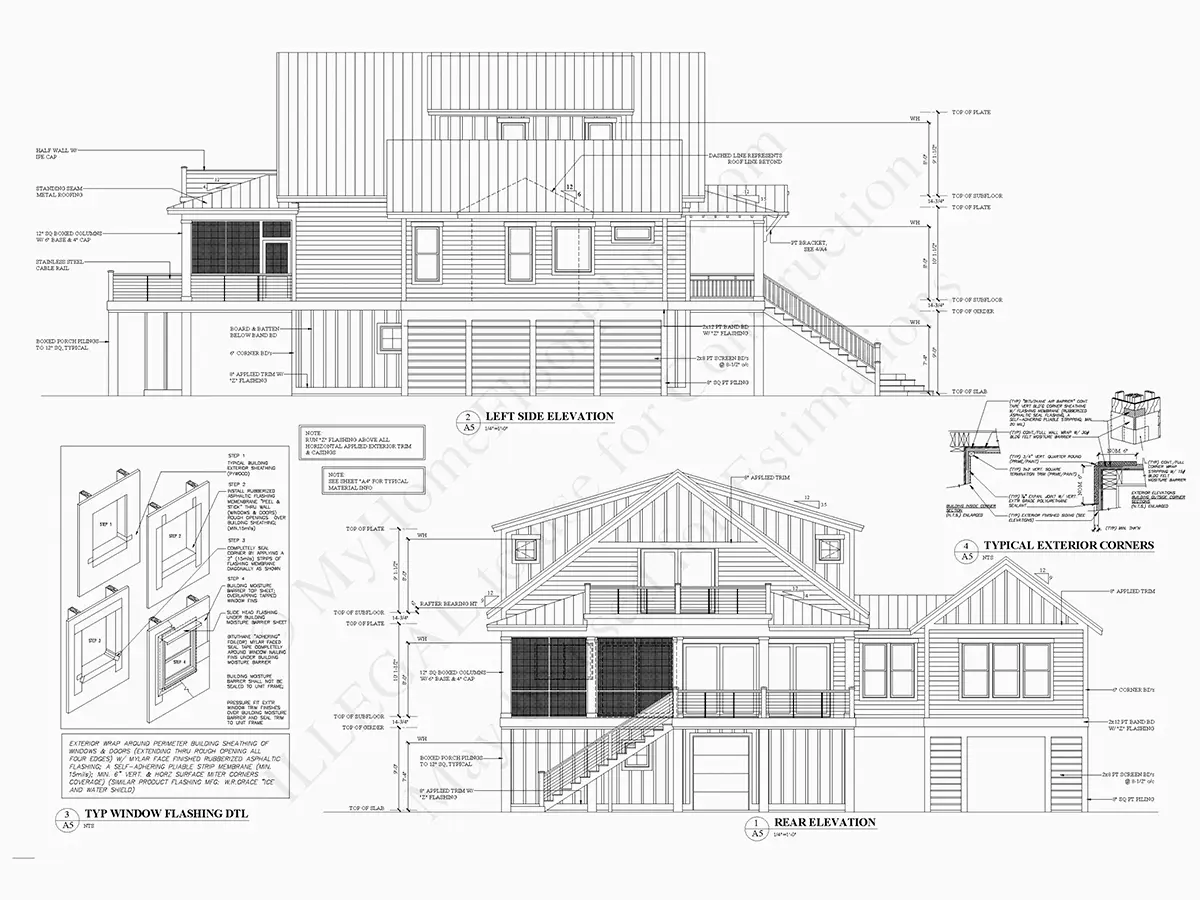 3-Story House Plan 3664 ft²: 3 Beds, Home Office, 3.5 Baths, Open Floor Plan, 2-Car Garage