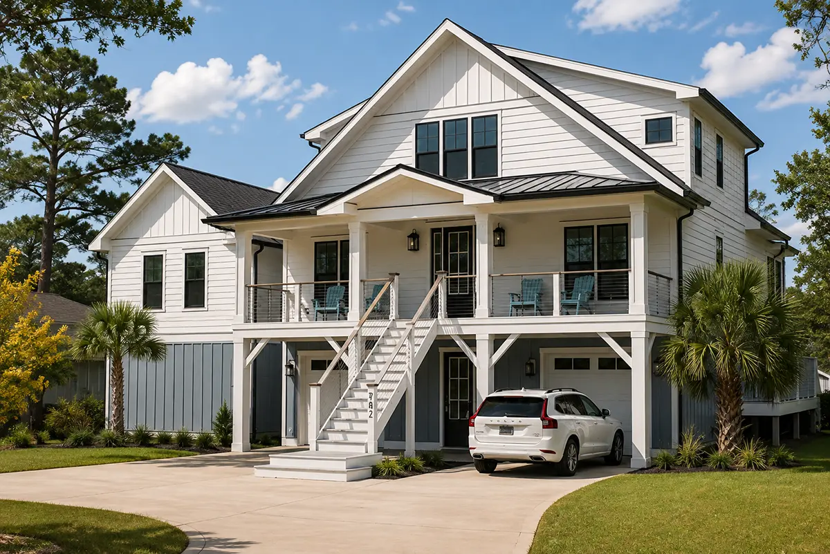 3-Story House Plan 3664 ft²: 3 Beds, Home Office, 3.5 Baths, Open Floor Plan, 2-Car Garage