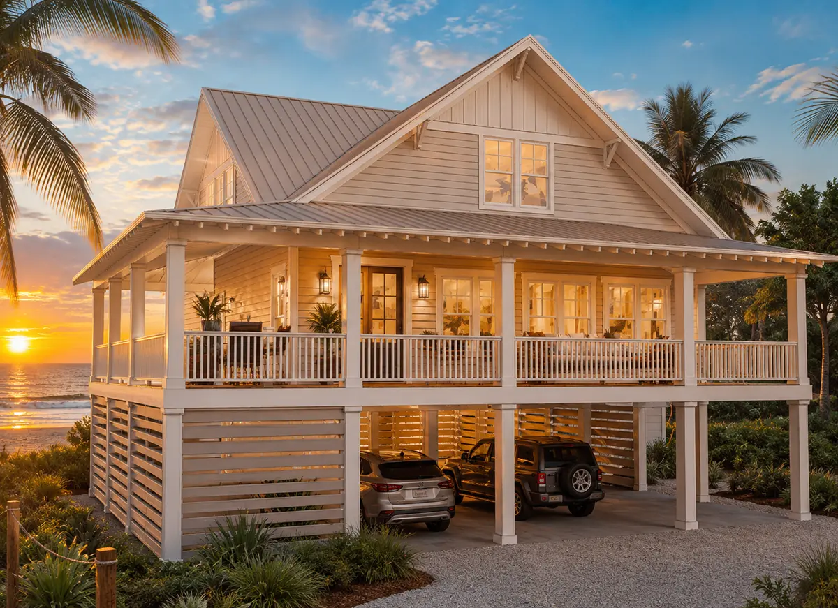 3-Story House Plan 2048 ft²: 3 Beds, 2.5 Baths, Open Floor Plan, 3-Car Garage