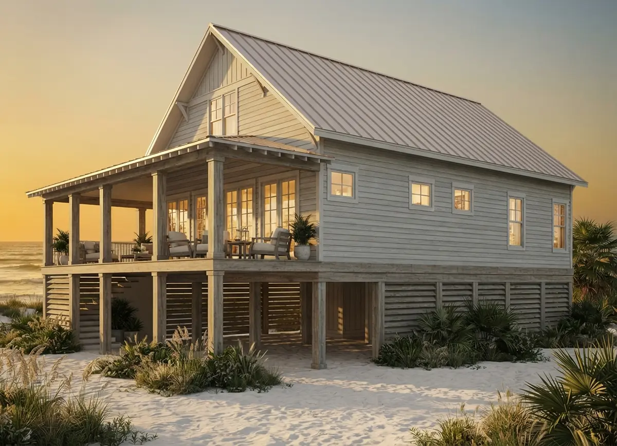 3-Story House Plan 2048 ft²: 3 Beds, 2.5 Baths, Open Floor Plan, 3-Car Garage