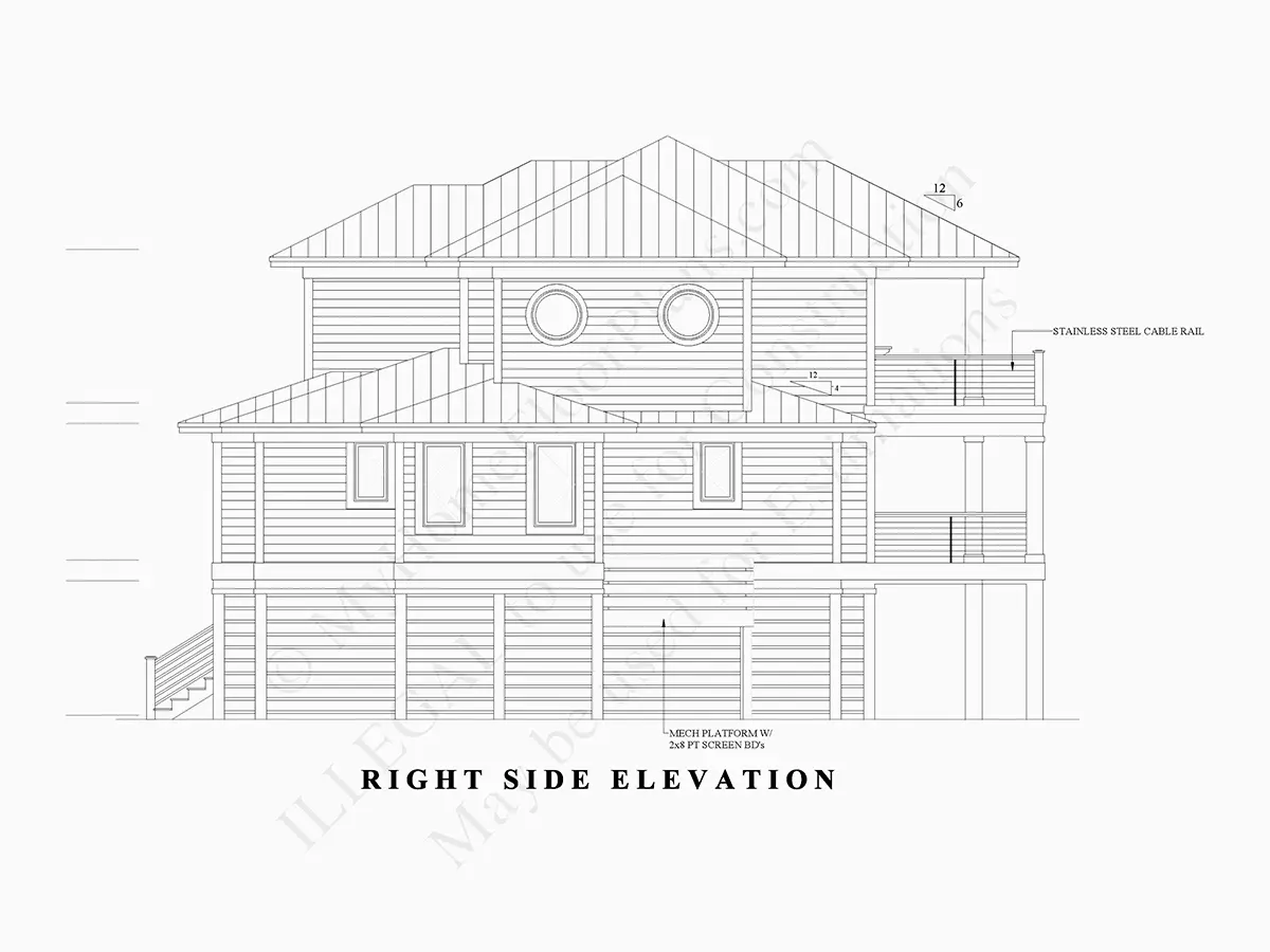 3-Story House Plan 3236 ft²: 4 Beds, 3.5 Baths, Open Floor Plan, 2-Car Garage