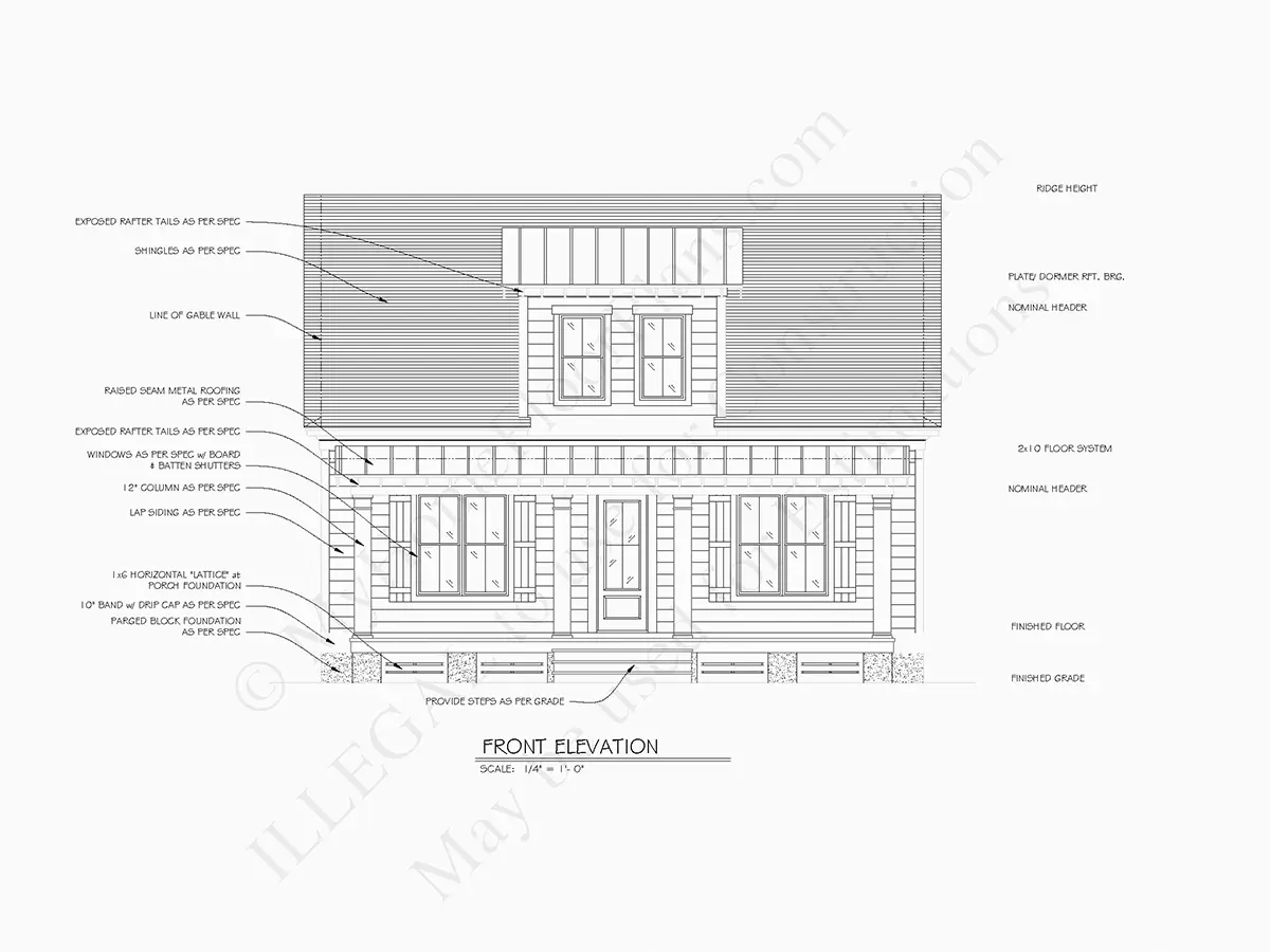 2-Story House Plan 2243 ft²: 3 Beds, 3.5 Baths, 2-Car Garage