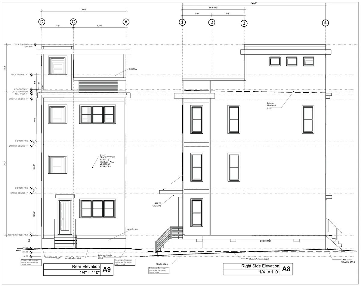3-Story House Plan 2155 ft²: 3 Beds, Home Office, 2.5 Baths, Open Floor Plan, without Garage