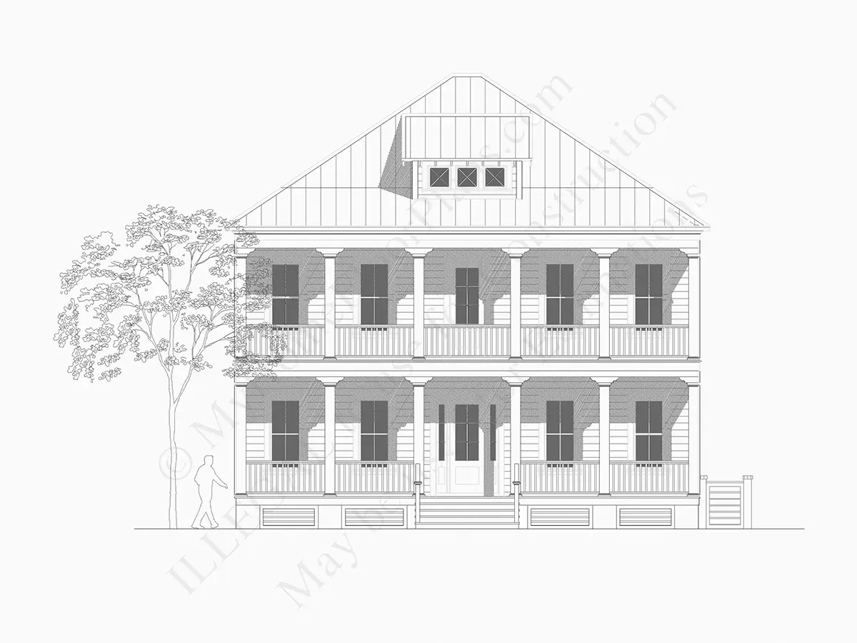 2-Story House Plan 3559 ft²: 3 Beds, 3.5 Baths, 2-Car Garage