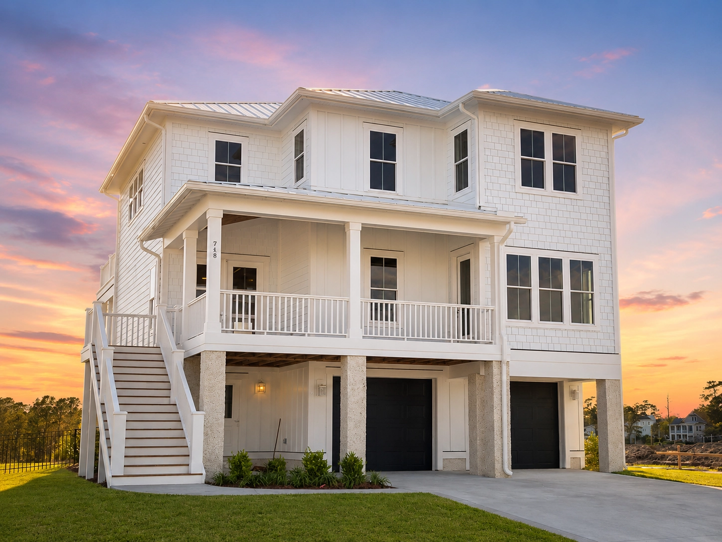 3-Story House Plan 3005 ft²: 4 Beds, Home Office, 4 Baths, Open Floor Plan, 2-Car Garage