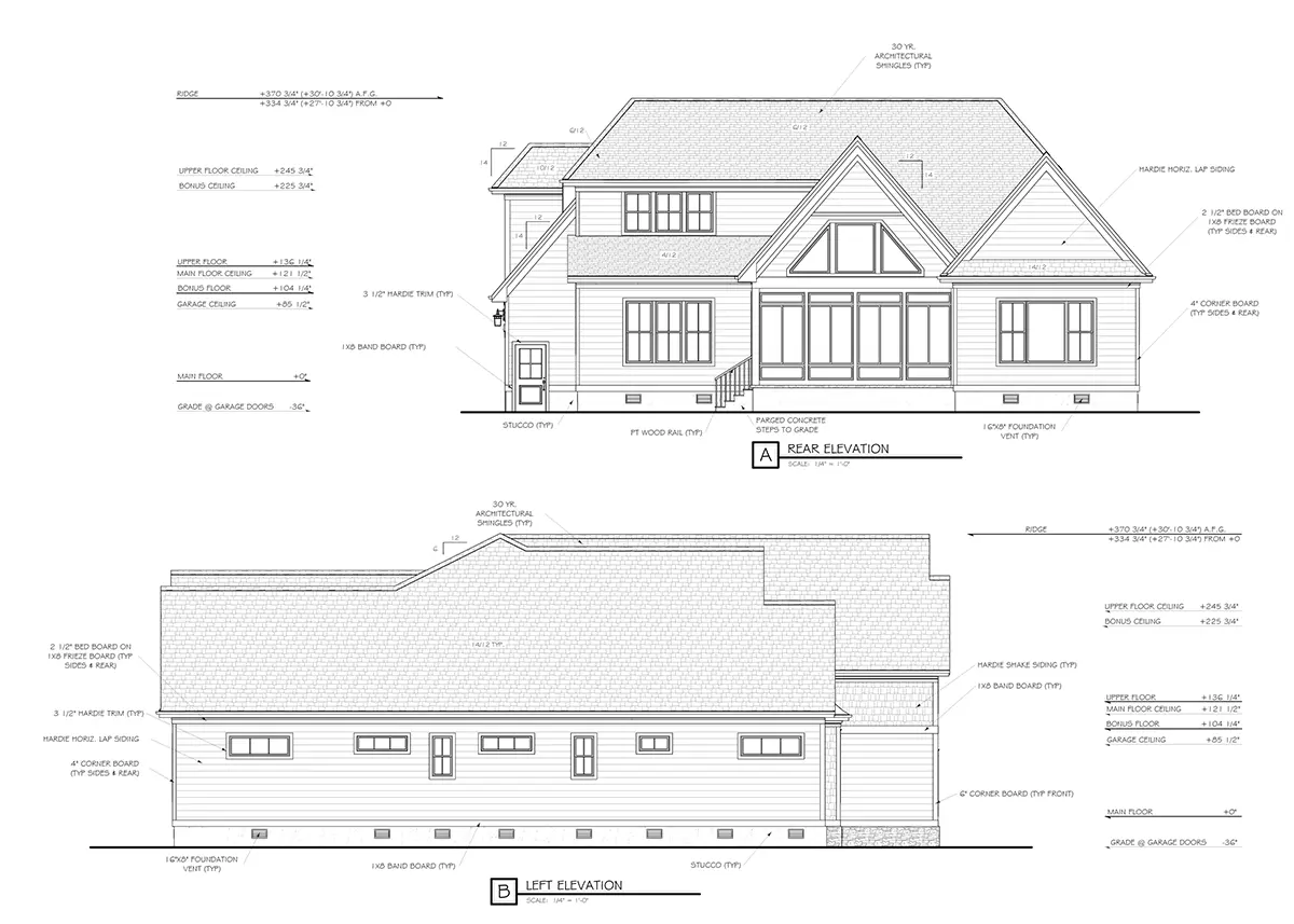 1.5-Story House Plan 3273 ft²: 3 Beds, Home Office, 3.5 Baths, Open Floor Plan, 2-Car Garage