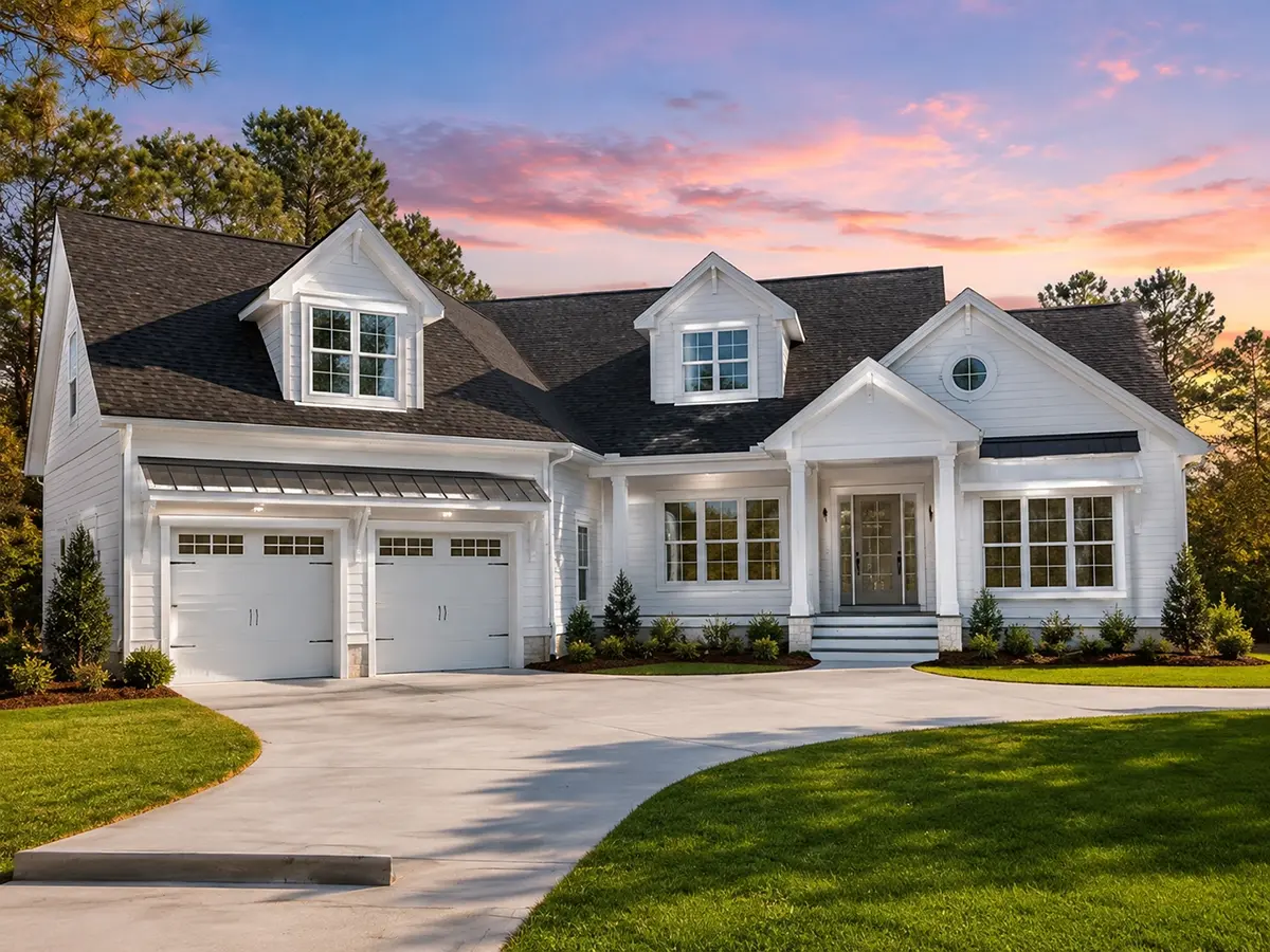 1.5-Story House Plan 2827 ft²: 4 Beds, 3.5 Baths, Open Floor Plan, 2-Car Garage