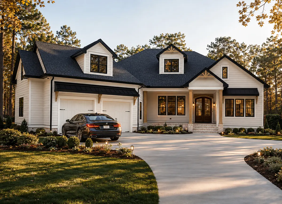 1.5-Story House Plan 2905 ft²: 3 Beds, Home Office, 3.5 Baths, Open Floor Plan, 2-Car Garage