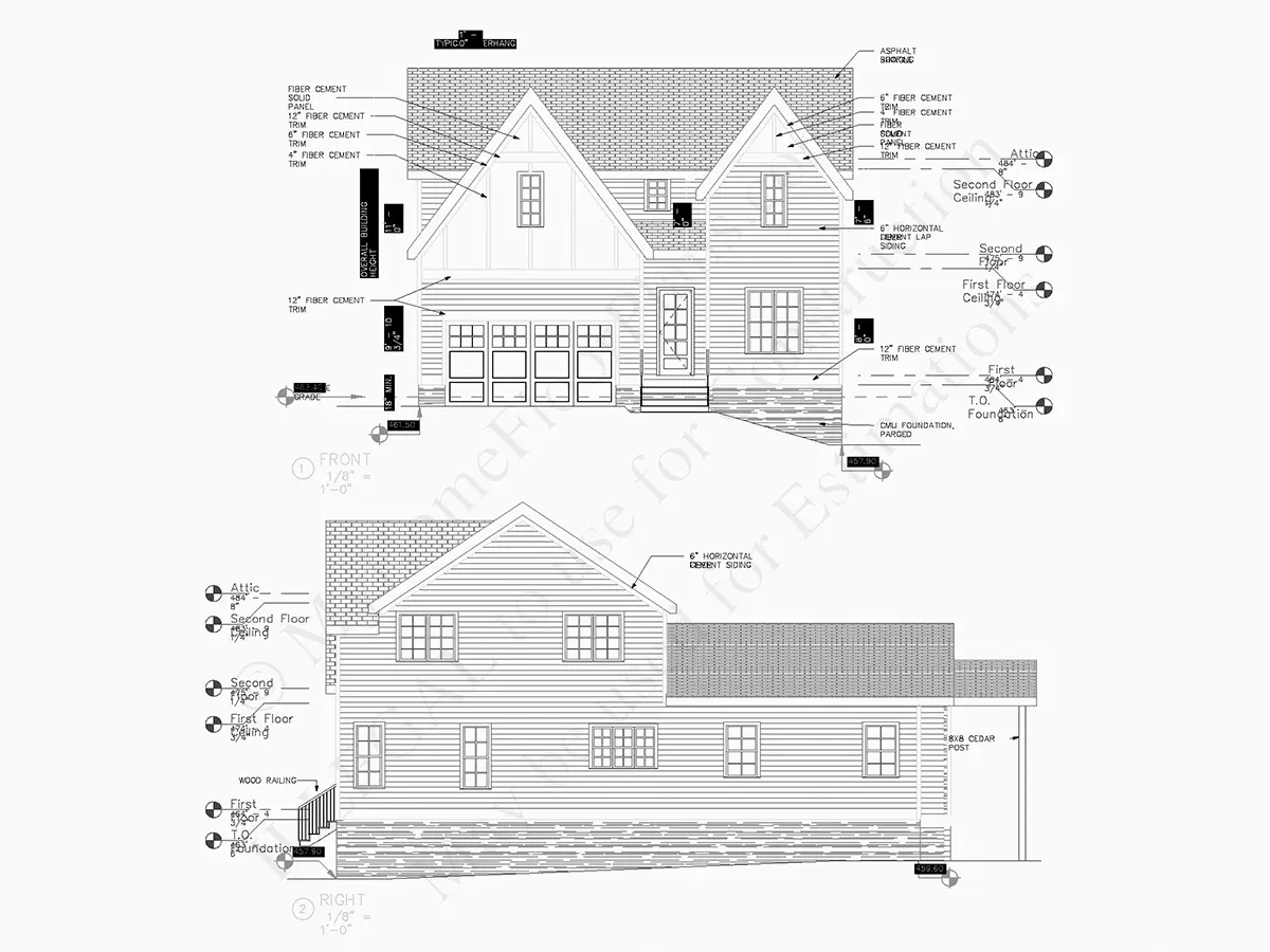 2-Story House Plan 2633 ft²: 4 Beds, 3.5 Baths, Open Floor Plan, 2-Car Garage