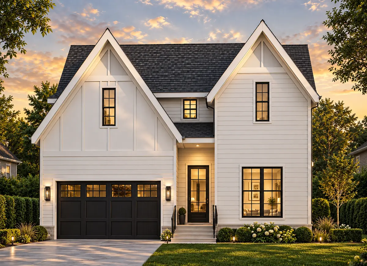 2-Story House Plan 2633 ft²: 4 Beds, 3.5 Baths, Open Floor Plan, 2-Car Garage
