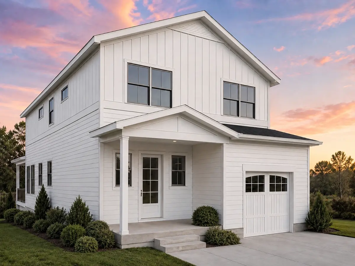 2-Story House Plan with Basement 2082 ft²: 4 Beds, Home Office, 3.5 Baths, Open Floor Plan, 1-Car Garage
