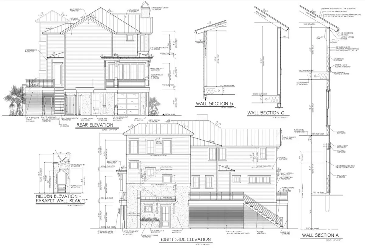 3-Story House Plan 3035 ft²: 3 Beds, Home Office, 4 Baths, Open Floor Plan, 3-Car Garage