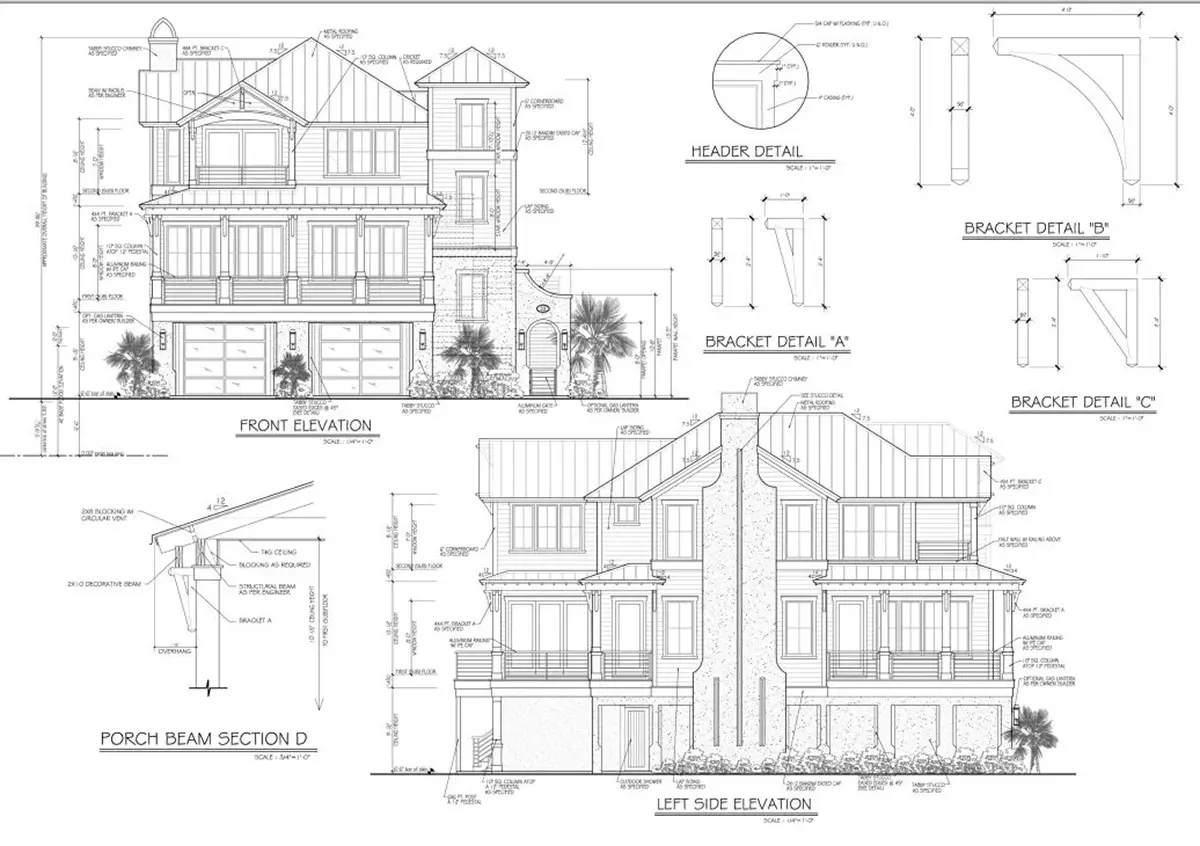 3-Story House Plan 3035 ft²: 3 Beds, Home Office, 4 Baths, Open Floor Plan, 3-Car Garage