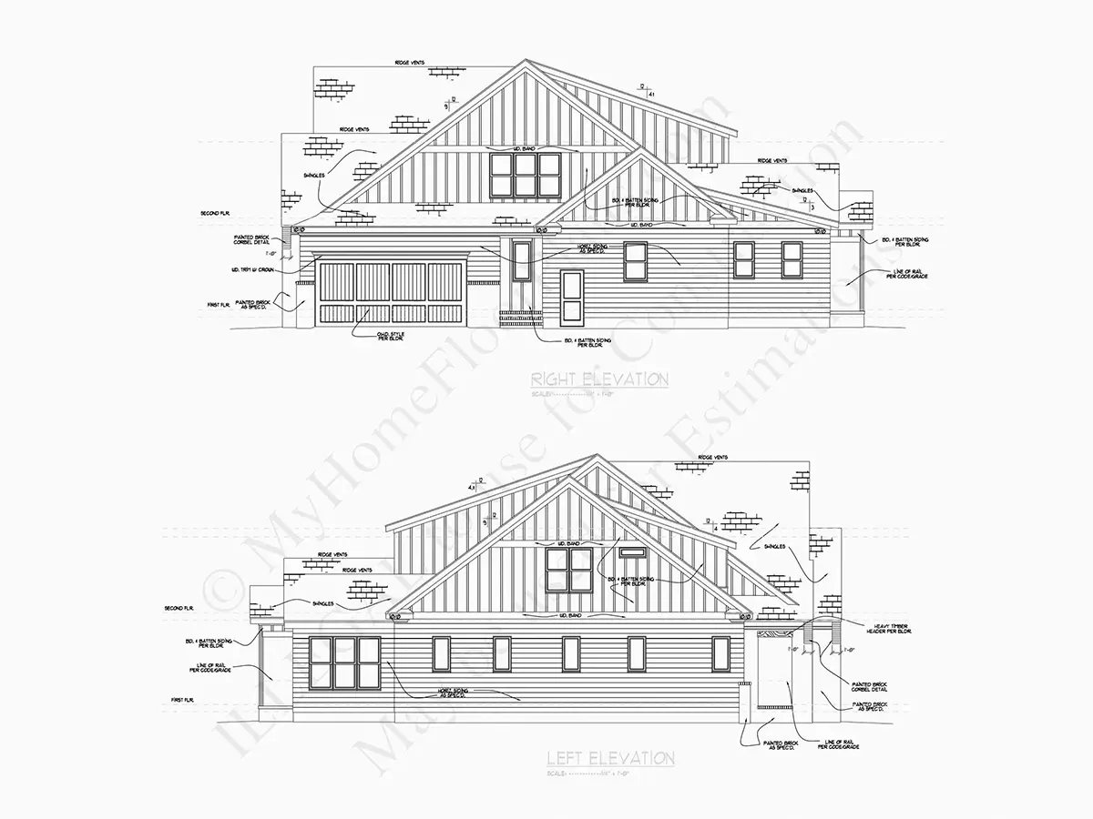 1.5-Story House Plan 4082 ft²: 4 Beds, Home Office, 5 Baths, Open Floor Plan, 3-Car Garage
