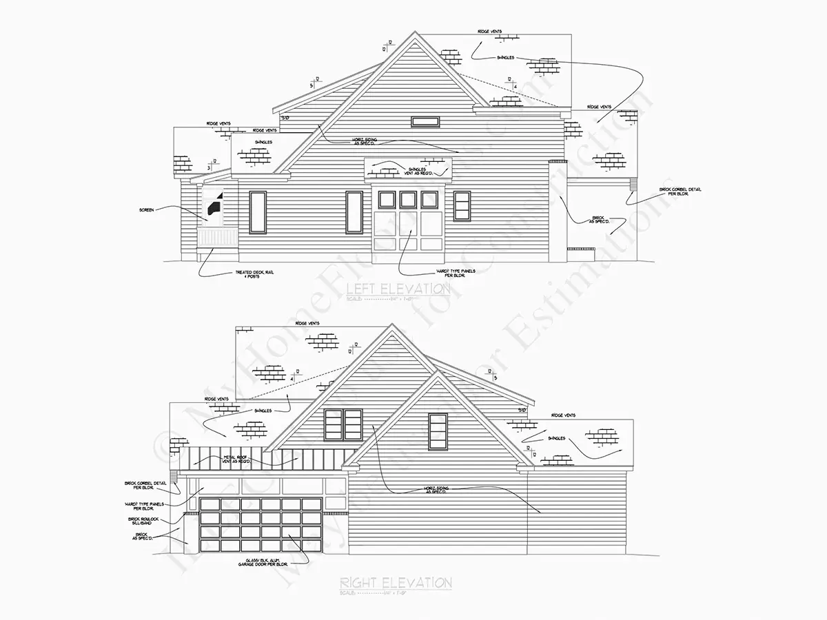 2-Story House Plan 4101 ft²: 4 Beds, 4.5 Baths, Open Floor Plan, 3-Car Garage