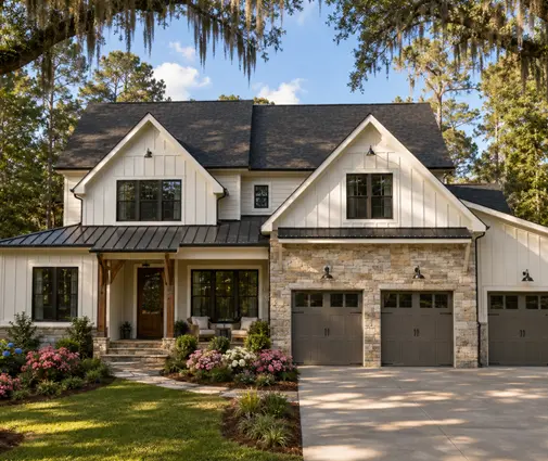 Thumbnail 1 – 2-Story House Plan 4132 ft²: 4 Beds, Home Office, 4.5 Baths, Open Floor Plan, 3-Car Garage — 50641R