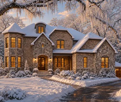 Thumbnail 1 – 3-Story House Plan 5355 ft²: 5 Beds, Home Office, 5.5 Baths, 3-Car Garage — 85576R