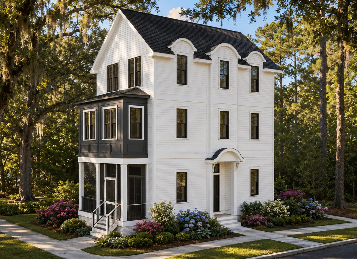 Main Images 2 – 3-Story House Plan 2707 ft²: 5 Beds, Home Office, 3.5 Baths, Open Floor Plan, without Garage — 24322R