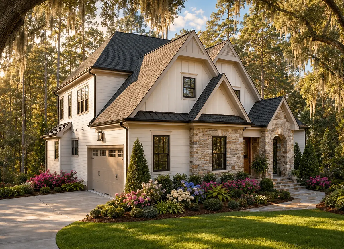 Main Images 2 – 2-Story House Plan 3422 ft²: 5 Beds, 3.5 Baths, Open Floor Plan, 2-Car Garage — 70890R