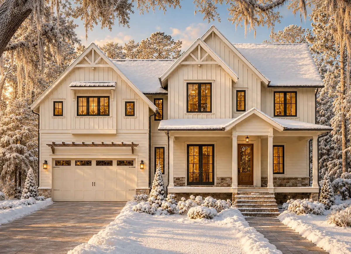 Main Images 3 – 2-Story House Plan 3154 ft²: 3 Beds, Home Office, 3.5 Baths, Open Floor Plan, 2-Car Garage — 21252R