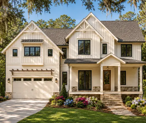 Thumbnail 1 – 2-Story House Plan 3154 ft²: 3 Beds, Home Office, 3.5 Baths, Open Floor Plan, 2-Car Garage — 21252R