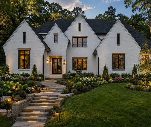 Thumbnail 1 – 2-Story House Plan with Basement 6450 ft²: 6 Beds, Home Office, 6.5 Baths, Open Floor Plan, 3-Car Garage — 36963R