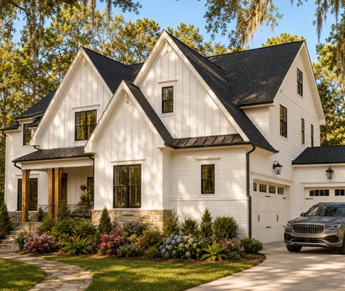 Thumbnail 1 – 3-Story House Plan 4001 ft²: 5 Beds, Home Office, 5.5 Baths, Open Floor Plan, 3-Car Garage — 29445R