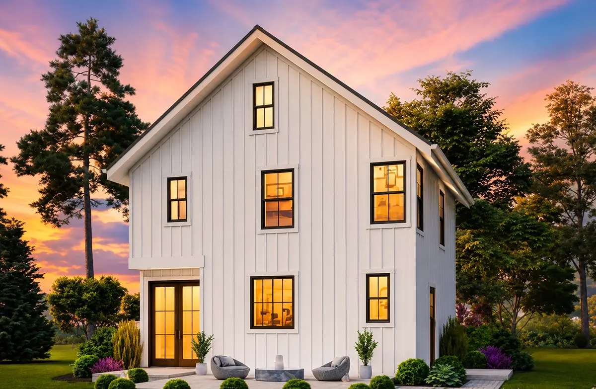 Main Images 4 – 2-Story House Plan 1394 ft²: 3 Beds, 2.5 Baths, Open Floor Plan, without Garage — 79238R