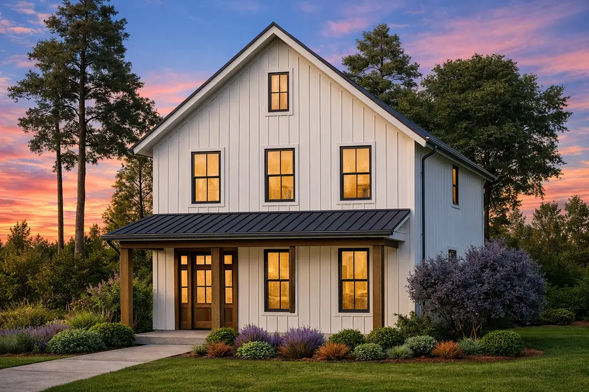 Main Images 3 – 2-Story House Plan 1394 ft²: 3 Beds, 2.5 Baths, Open Floor Plan, without Garage — 79238R
