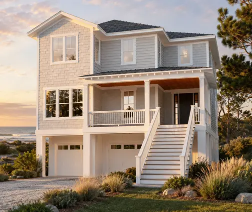 Thumbnail 1 – 3-Story House Plan 2785 ft²: 4 Beds, 3.5 Baths, Open Floor Plan, 2-Car Garage — 70970R
