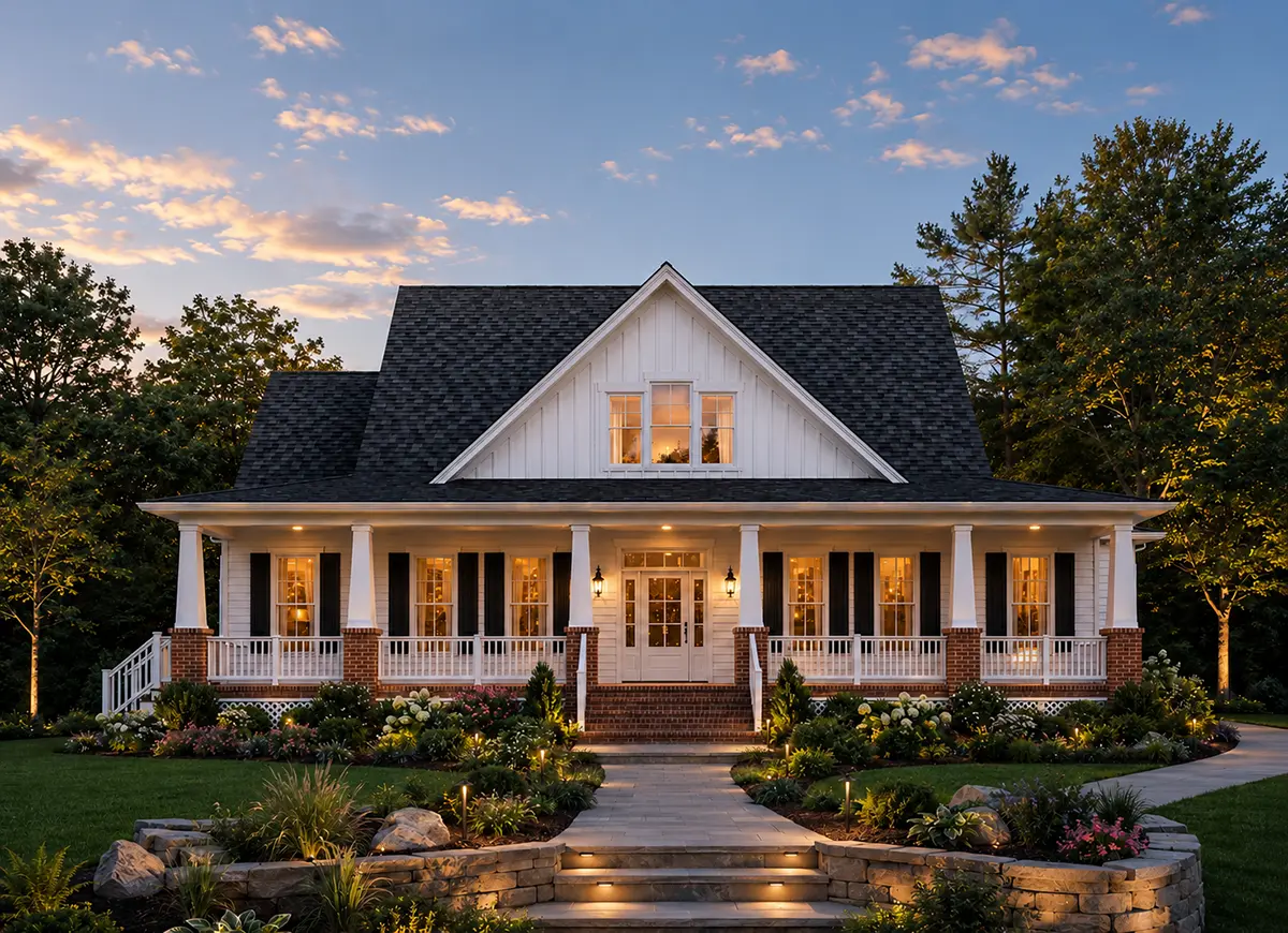 Main Images 3 – 1.5-Story House Plan 2506 ft²: 3 Beds, 2.5 Baths, Open Floor Plan, without Garage — 78316R