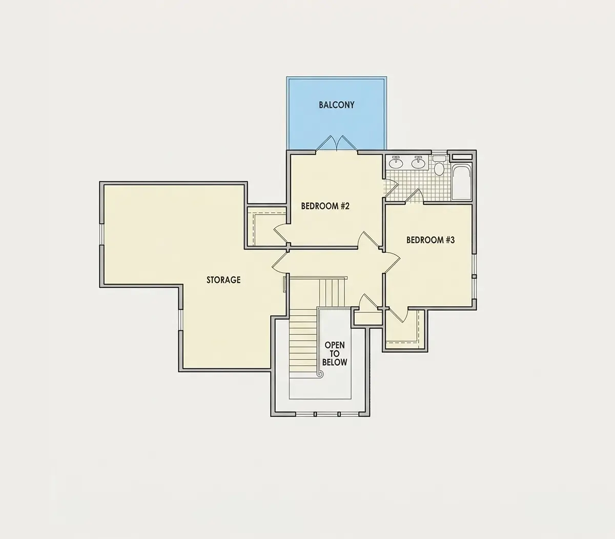Second Floor 7 – 1.5-Story House Plan 2506 ft²: 3 Beds, 2.5 Baths, Open Floor Plan, without Garage — 78316R