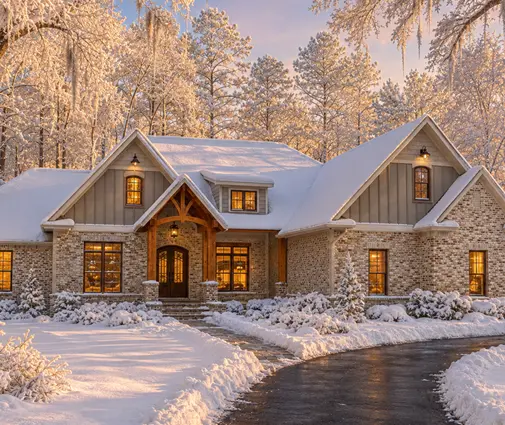 Thumbnail 1 – 1.5-Story House Plan 2589 ft²: 4 Beds, 3.5 Baths, Open Floor Plan, 2-Car Garage — 14691R