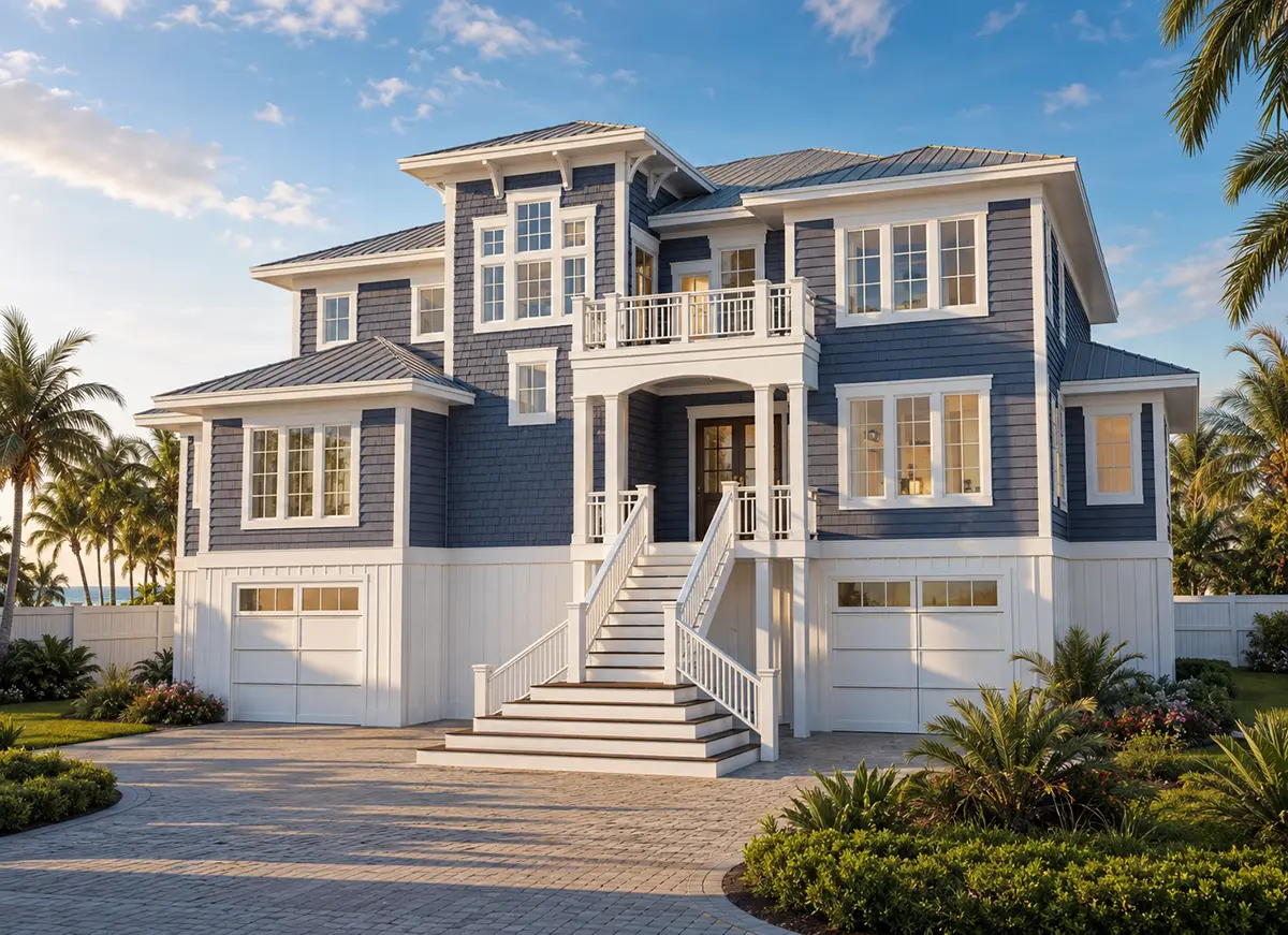 Main Images 2 – 3-Story House Plan 6164 ft²: 4 Beds, 5.5 Baths, Open Floor Plan, 4-Car Garage — 90915R