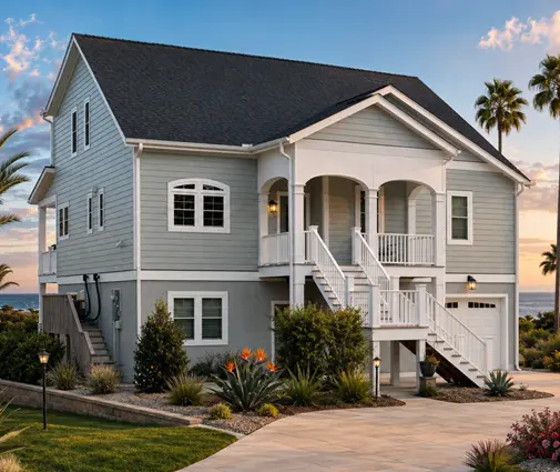 Thumbnail 1 – 3-Story House Plan 2696 ft²: 4 Beds, 3 Baths, Open Floor Plan, 2-Car Garage — 25020R