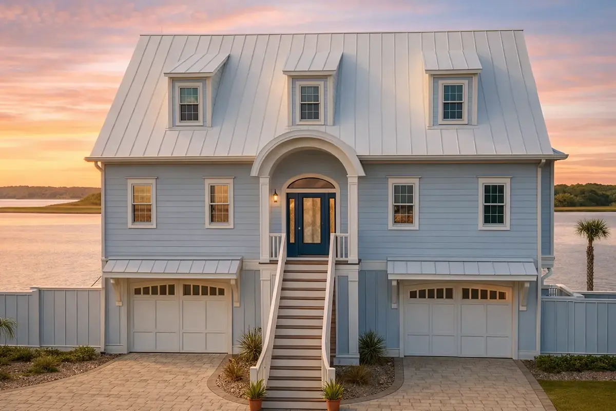 Main Images 2 – 3-Story House Plan 3021 ft²: 3 Beds, 3 Baths, Open Floor Plan, 4-Car Garage — 89558R