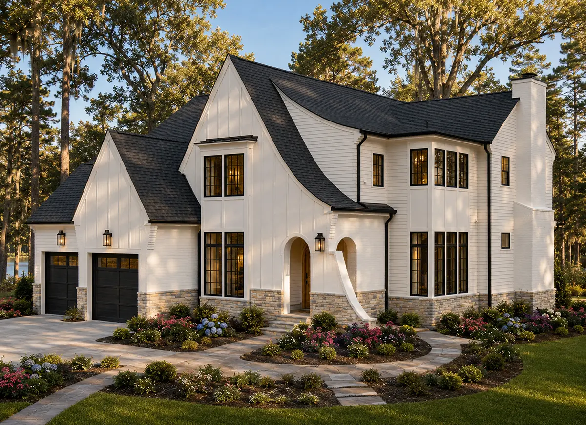 Main Images 3 – 2-Story House Plan 3590 ft²: 4 Beds, Home Office, 4.5 Baths, Open Floor Plan, 2-Car Garage — 74831R