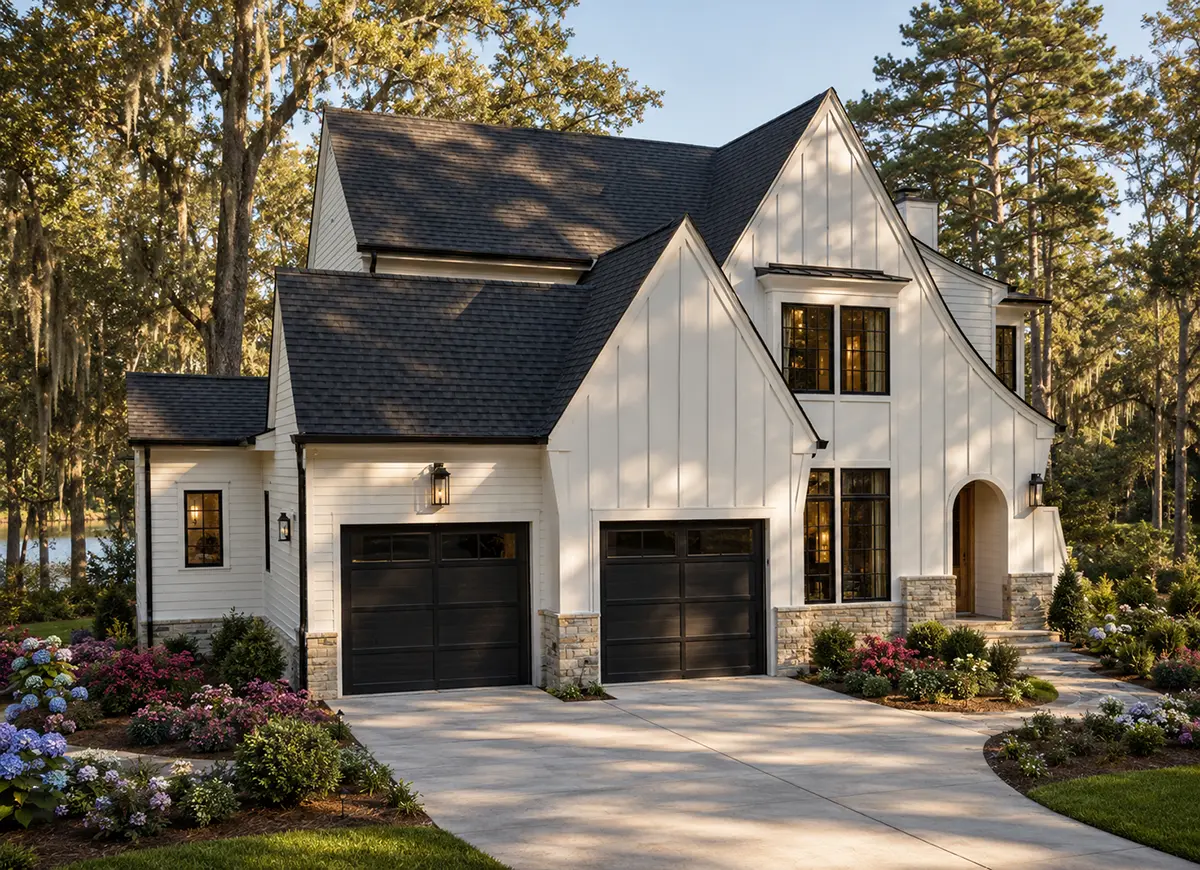 Main Images 2 – 2-Story House Plan 3590 ft²: 4 Beds, Home Office, 4.5 Baths, Open Floor Plan, 2-Car Garage — 74831R