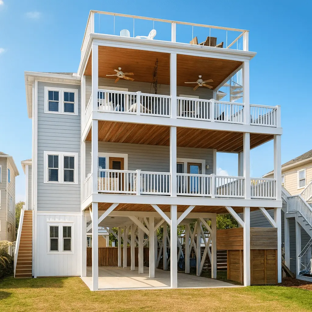 Main Images 3 – 3-Story House Plan 6098 ft²: 6 Beds, Home Office, 3.5 Baths, Open Floor Plan, 4-Car Garage — 55440R