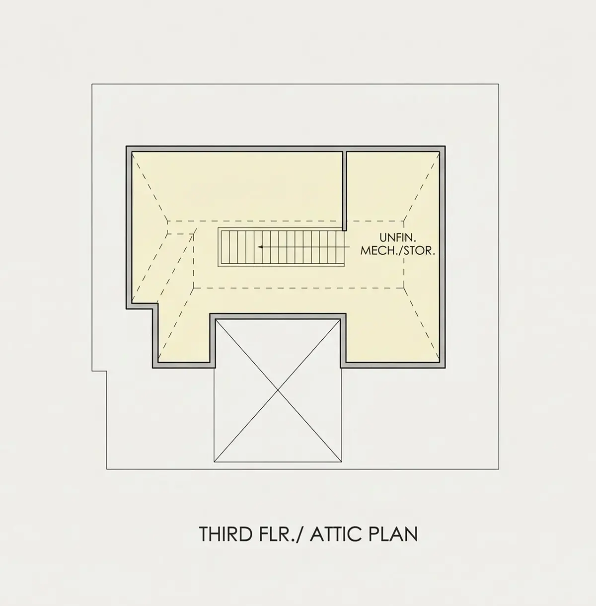 Third Floor 28 – 2-Story House Plan 4209 ft²: 5 Beds, 5.5 Baths, Open Floor Plan, 3-Car Garage — 11740R