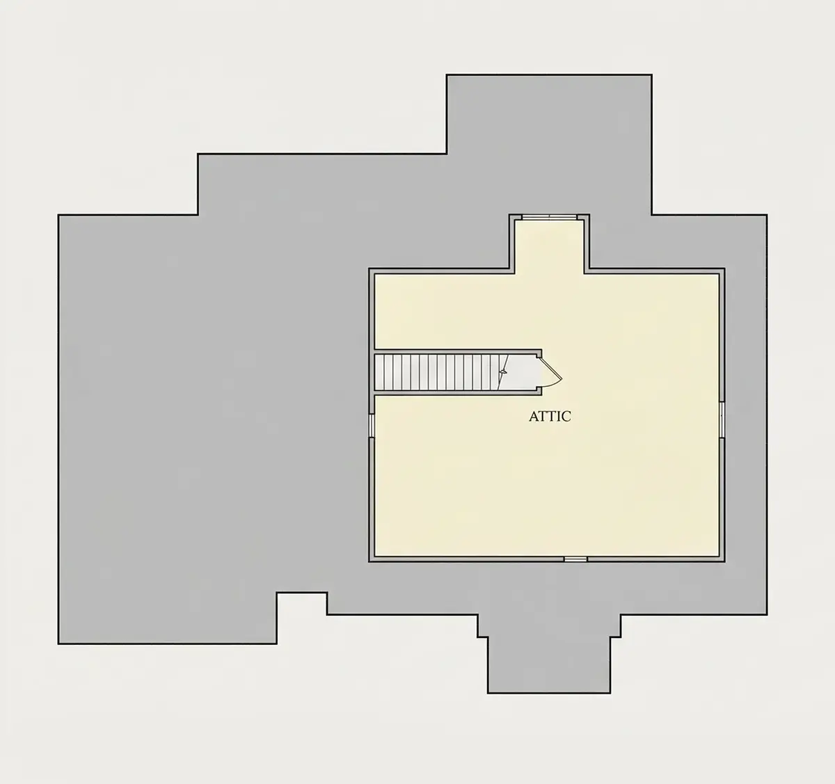 Third Floor 31 – 2-Story House Plan 2519 ft²: 4 Beds, Home Office, 3 Baths, Open Floor Plan, 3-Car Garage — 20216R
