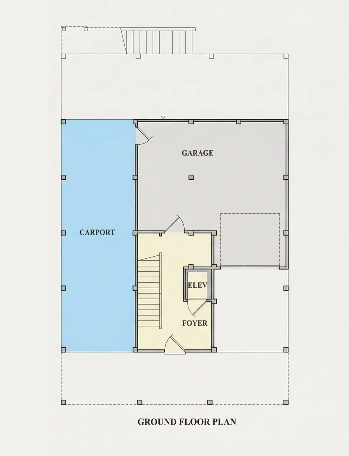 Basement 7 – 3-Story House Plan 2722 ft²: 4 Beds, 3.5 Baths, Open Floor Plan, without Garage — 32819R