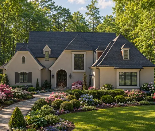 Thumbnail 1 – 1.5-Story House Plan with Basement 4547 ft²: 3 Beds, Home Office, 4 Baths, Open Floor Plan, 3-Car Garage — 77707R