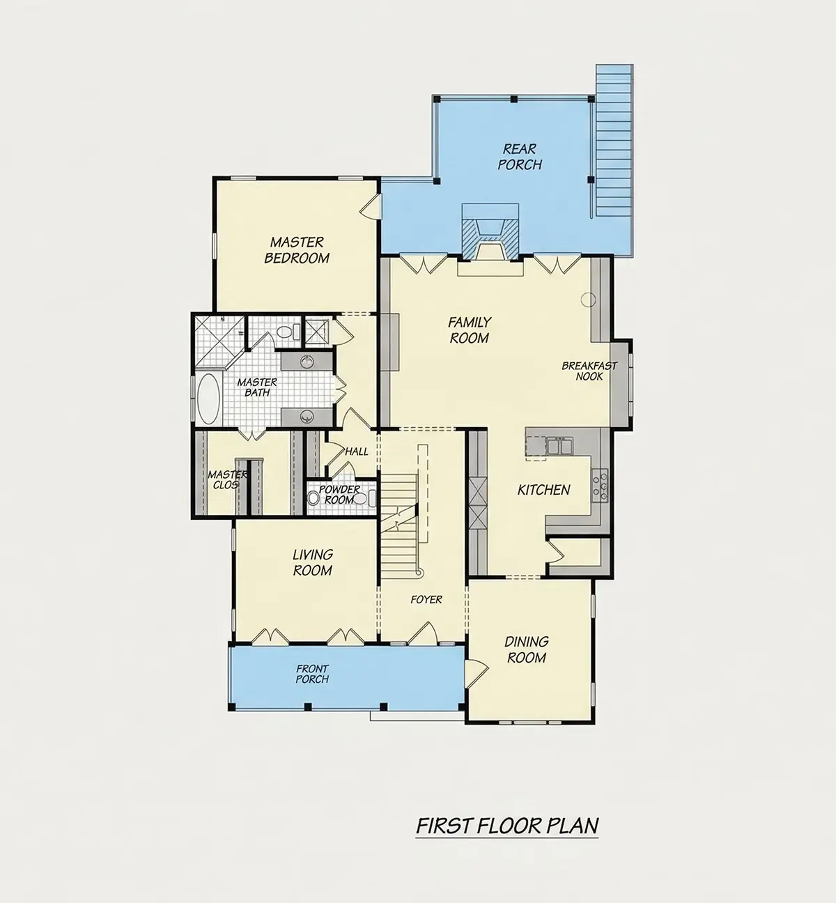 Main Floor 8 – 1.5-Story House Plan with Basement 3175 ft²: 4 Beds, Home Office, 5.5 Baths, Open Floor Plan, 2-Car Garage — 70856R